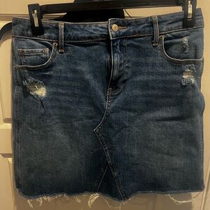 Denim Distressed Skirt size Large